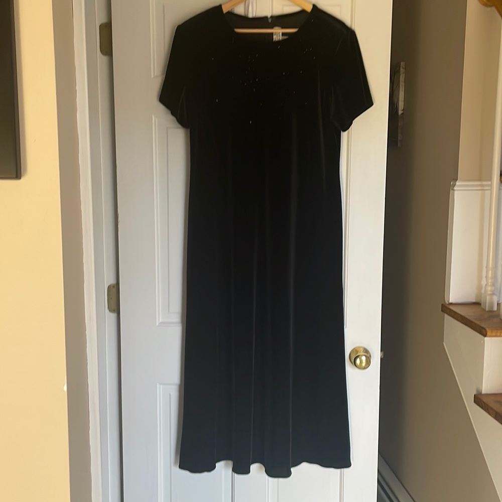 Sale! J.R. Nites long velvet dress with embellishment